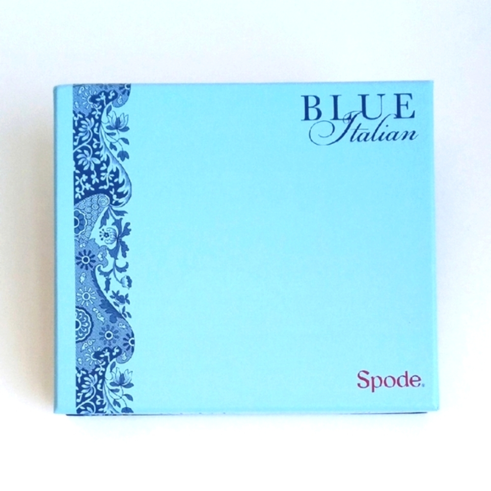 NIB Spode Blue Italian Silver & Floral Landscape Pastry Serving Forks Set Of 6 - Picture 5 of 13